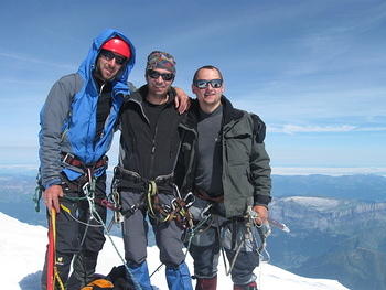 На вершине Монблана (4810 м)